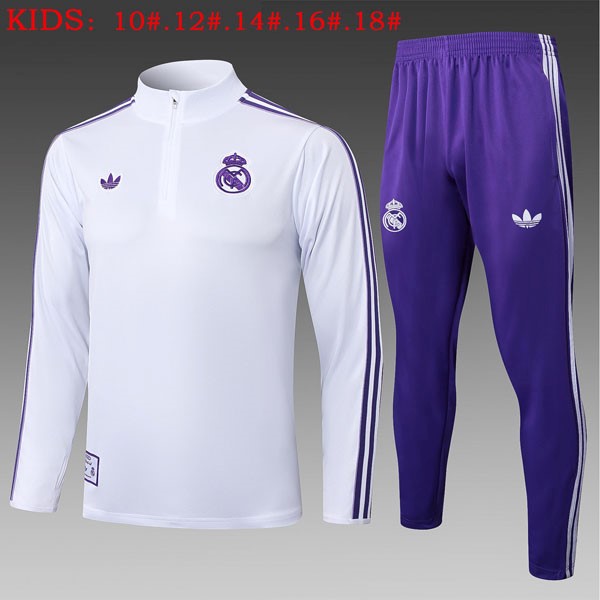 Ninos Sudadera De Training Real Madrid 2025-2026 Blanco 8